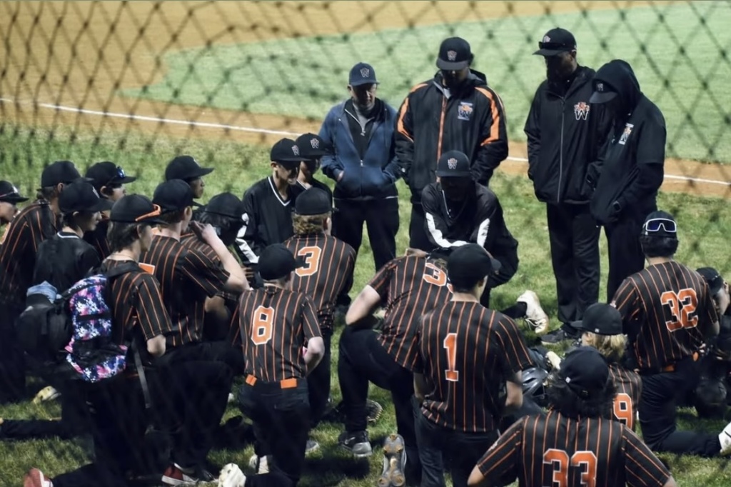 WHS baseball players and coaches