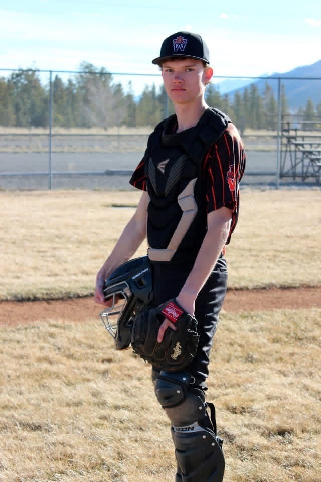 Wells High School senior baseball player