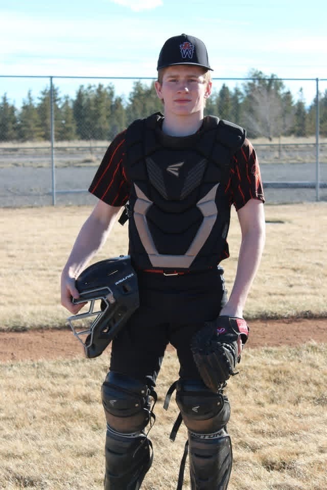 Wells High School senior baseball player