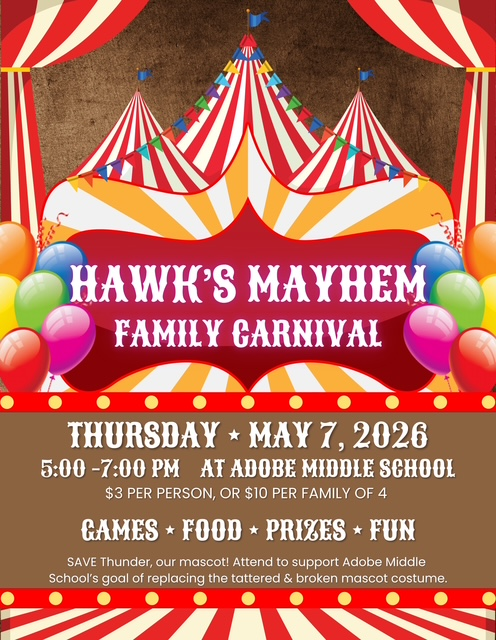 Check out this fun family event hosted at Adobe Middle School!