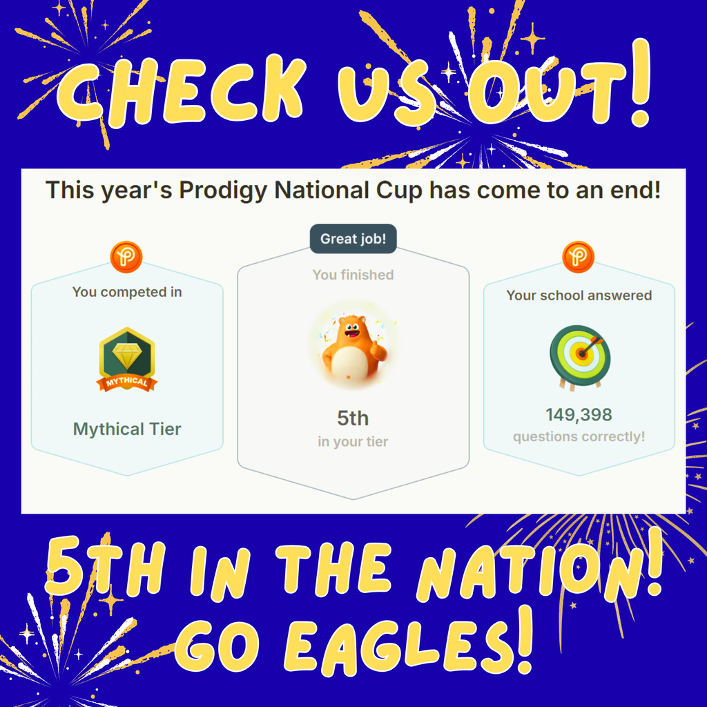 Congrats to all our students who gave their best effort in the National Prodigy Challenge! Way to go!