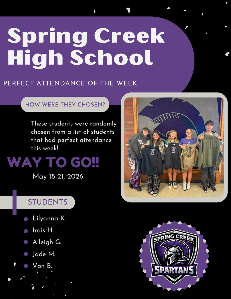 Another week of Perfect Attendance for the week. These students had perfect attendance for this week. Congrats!!
