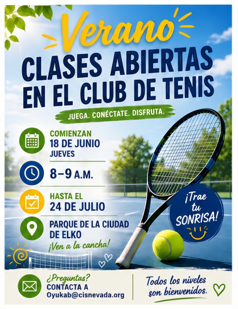 Summer Drop in Tennis Club Spanish