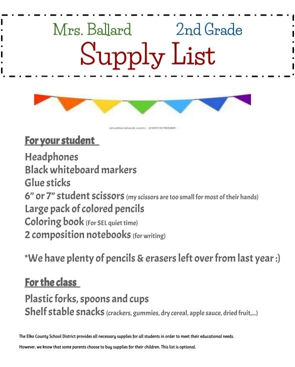Ballard supply list 