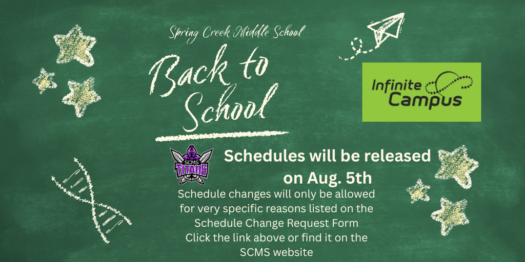 Schedule changes