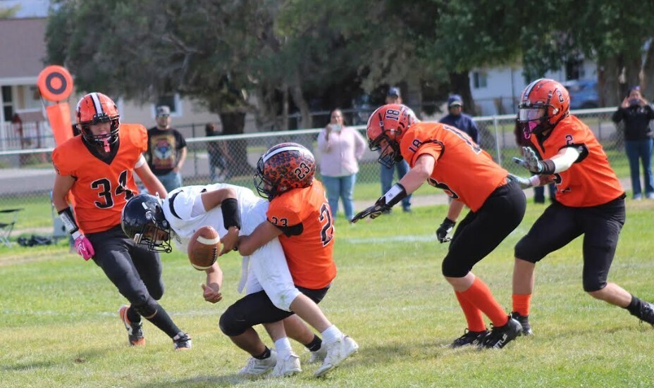 Wells High School football players