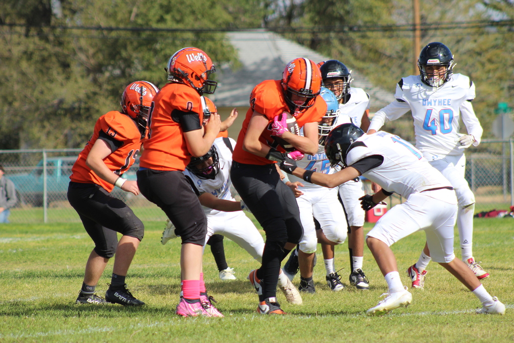 Wells High School football players