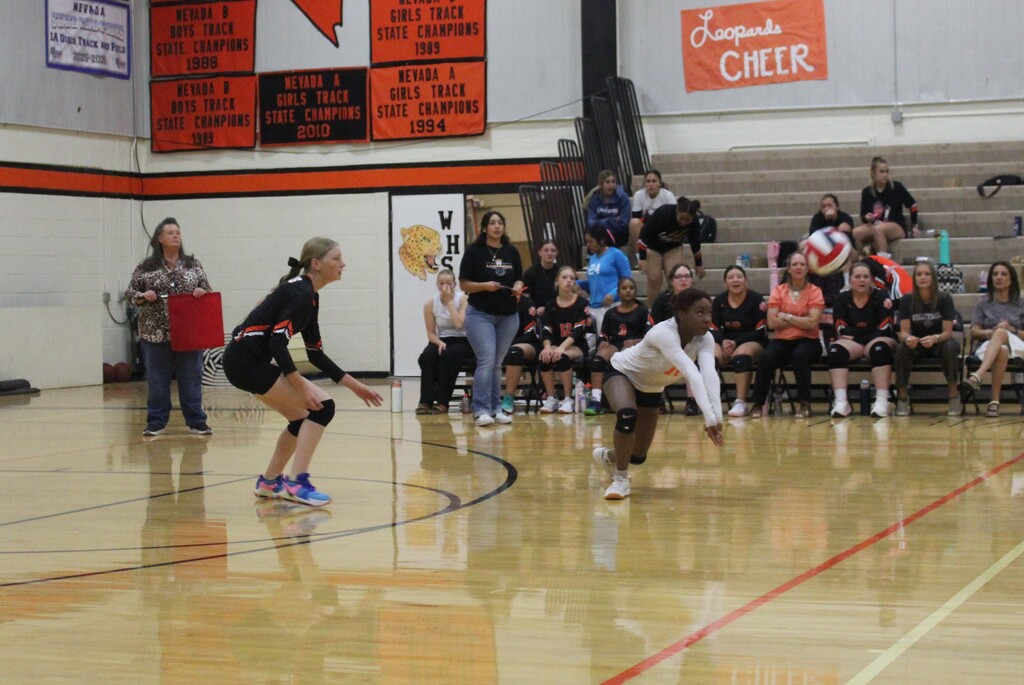 JV volleyball players at the homecoming game
