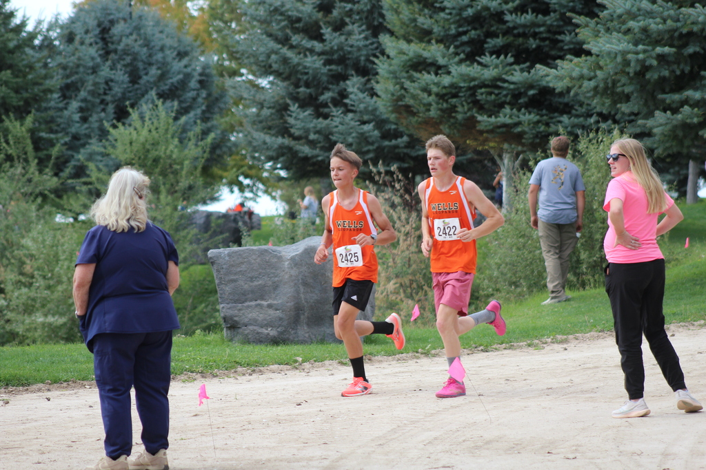 Wells High School Cross Country athlete competing at the Burley Hope Run
