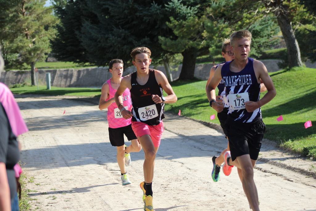 Wells High School Cross Country athlete competing at the Burley Hope Run