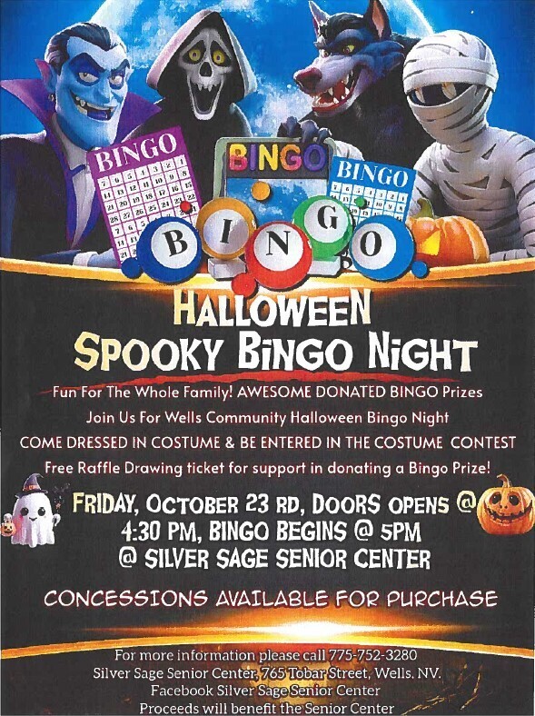 Halloween Spooky Bingo Night at the Senior Center