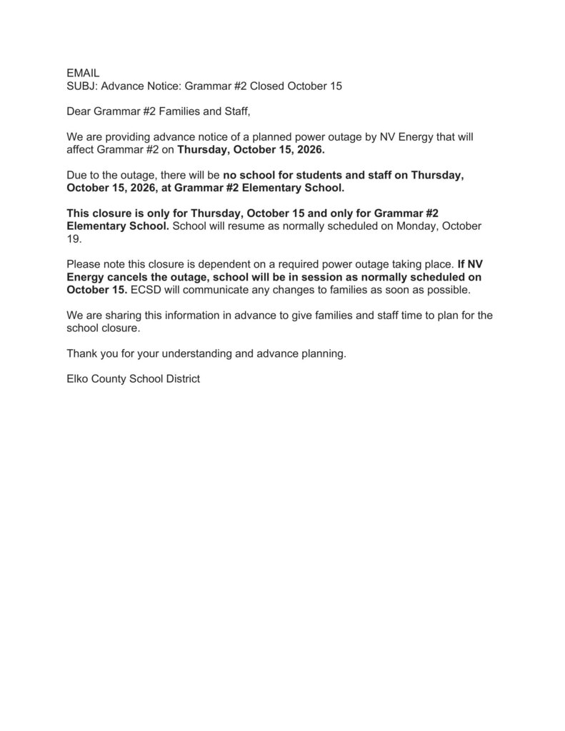 School Closure