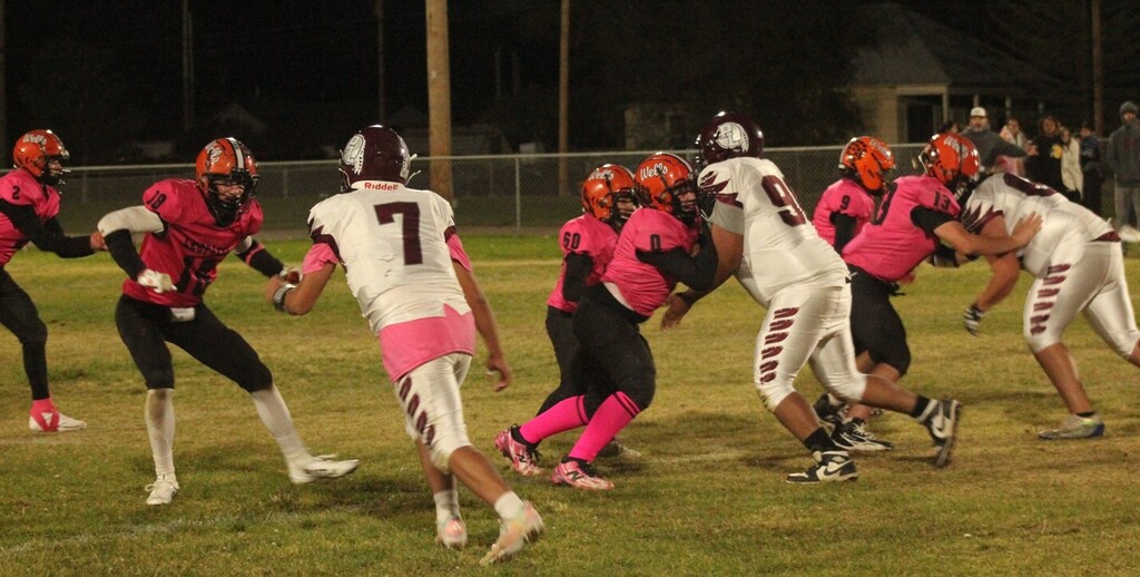 Wells High School footballl team vs Pyramid Lake football team 