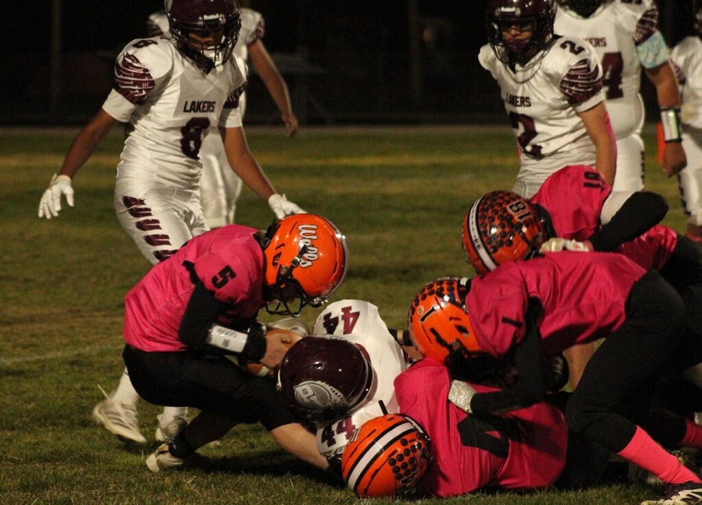Wells High School footballl team vs Pyramid Lake football team 