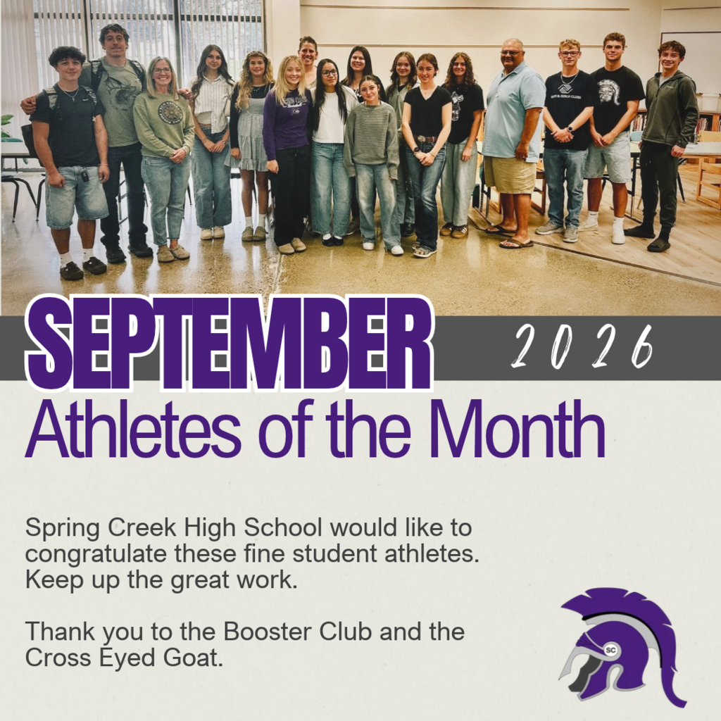 Congrats to our September Athletes of the Month!