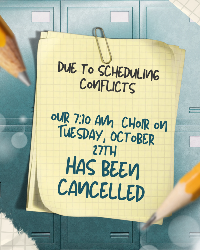 Choir practice cancelled