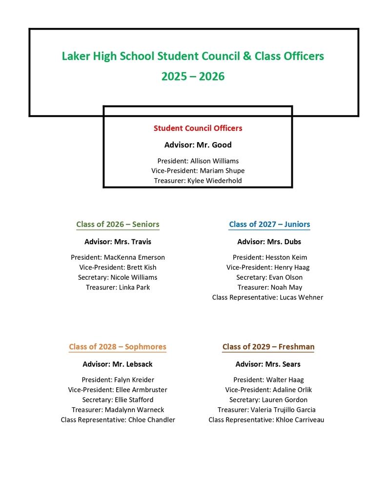 student council officers 25-26