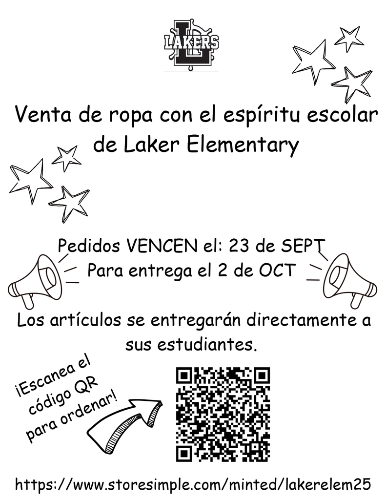 laker elementary spirit wear sale Spanish