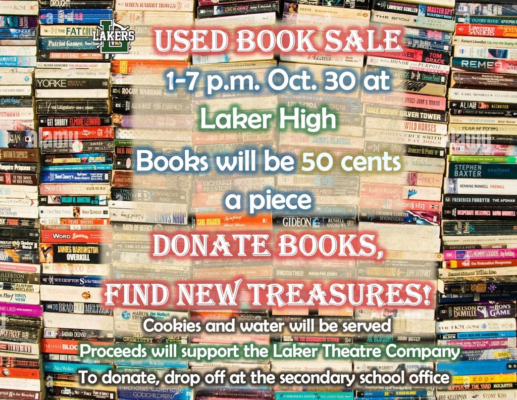 used book sale oct. 30