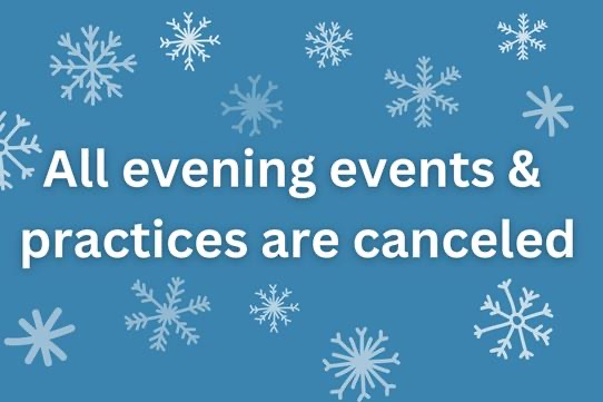 evening events cancelled 