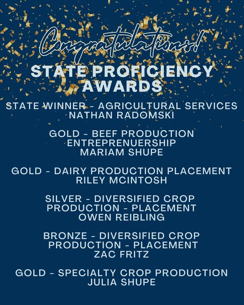 State Proficiency Awards FFA