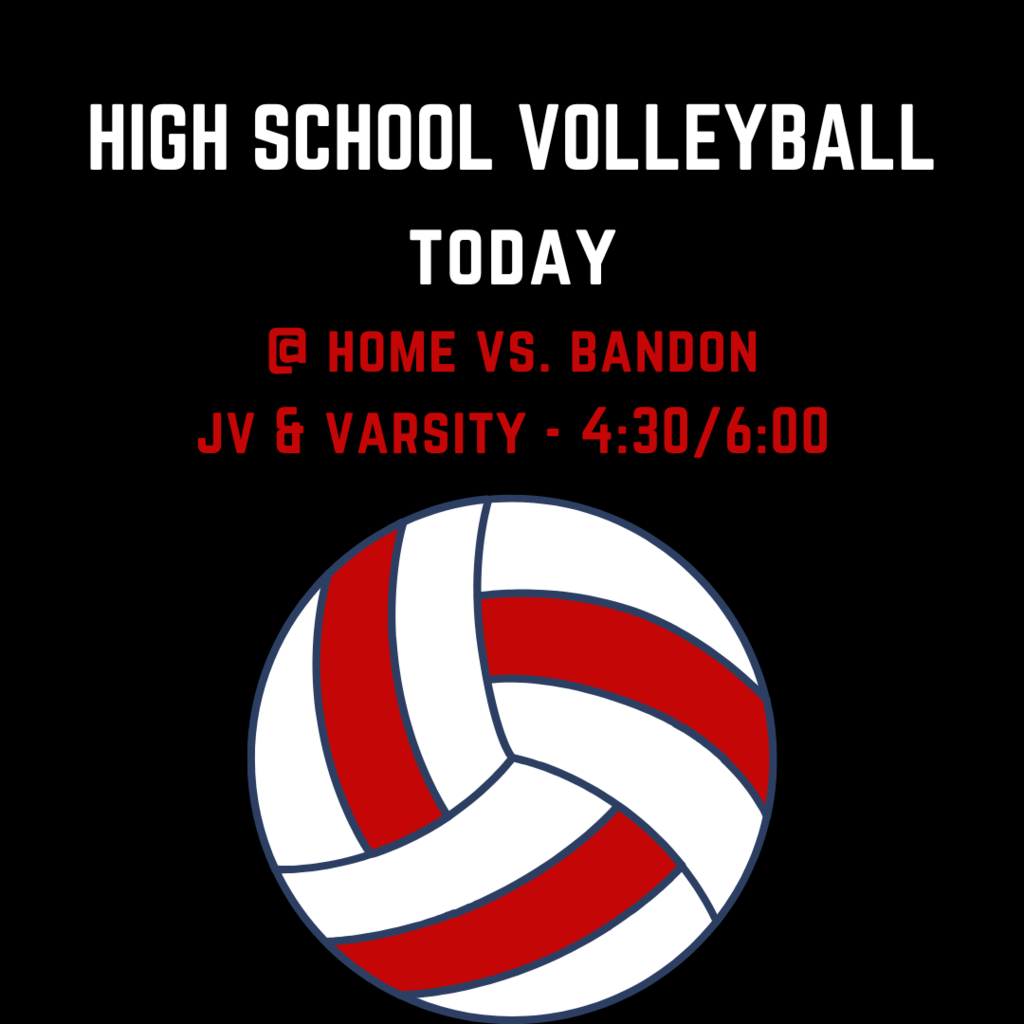EHS Volleyball will host Bandon today. Come and root on your Elks!  JV and Varsity beginning at 4:30. GO BIG RED!