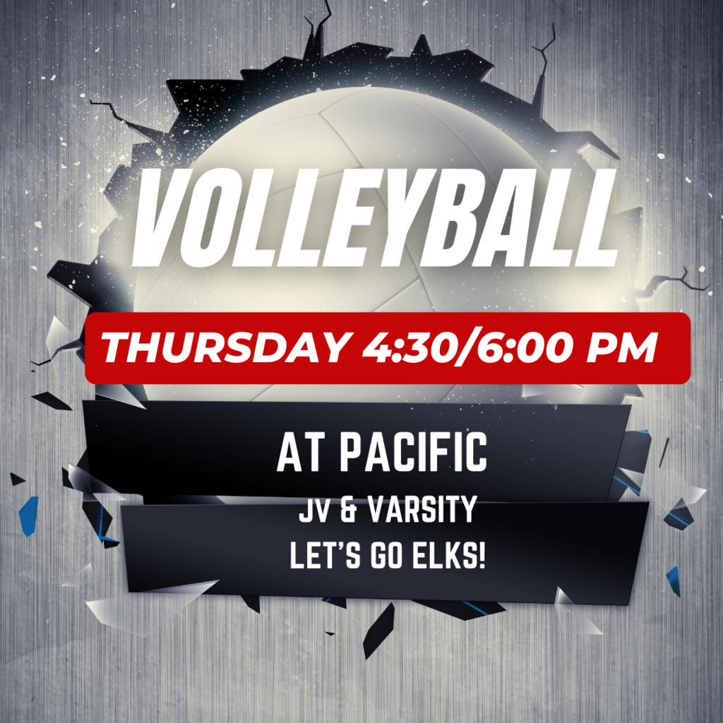 GOOD LUCK to our High School Volleyball Team as they compete at Pacific today!  JV/V beginning at 4:30.  GO BIG RED!