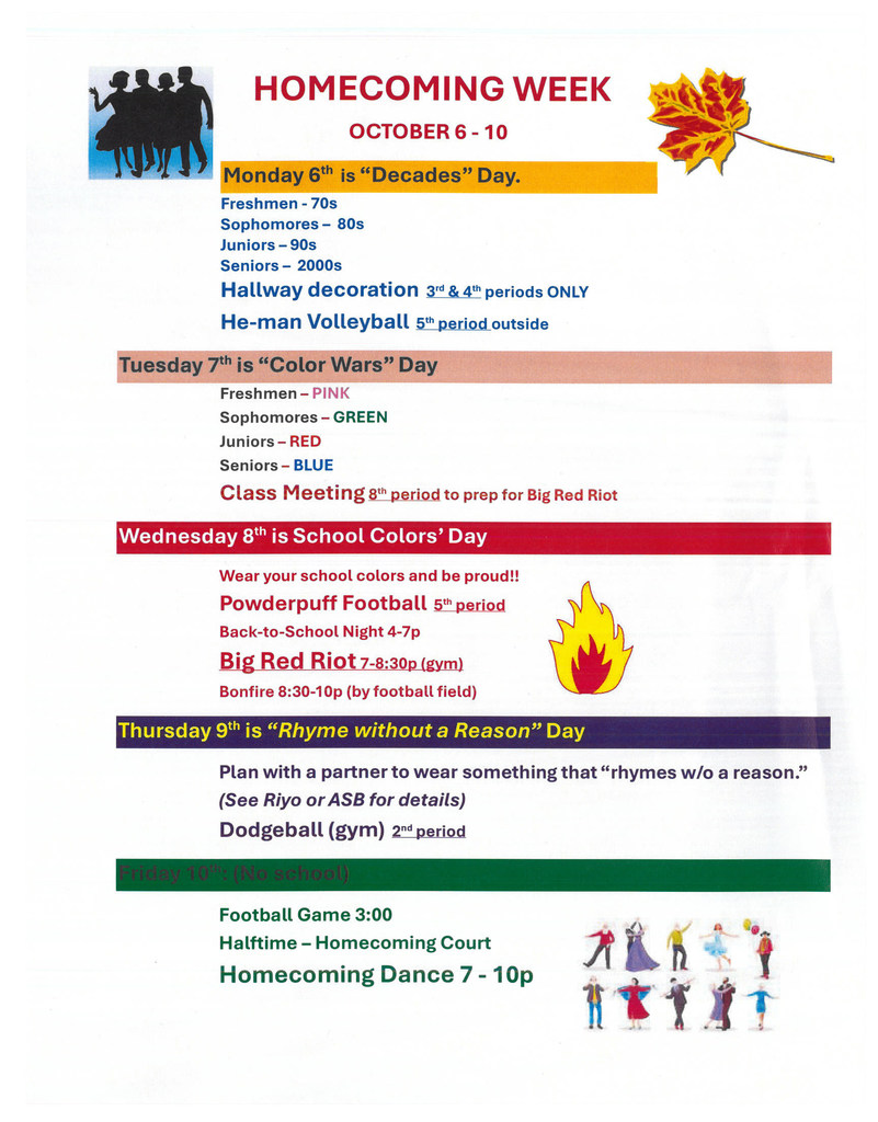 EHS Homecoming Week Activities