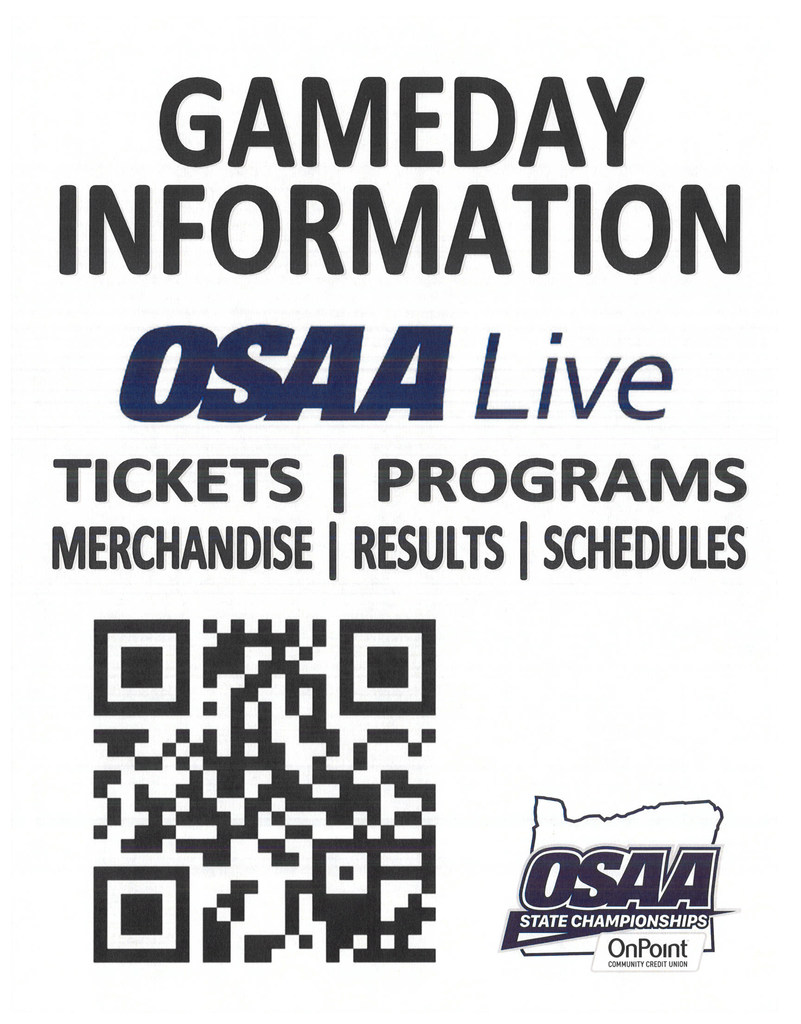 OSAA Live Tickets, programs, merchandise, results, schedules