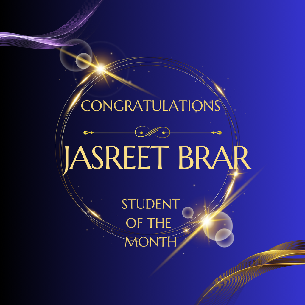 CONGRATULATIONS Jasreet Brar - Elkton High School Student of the Month!