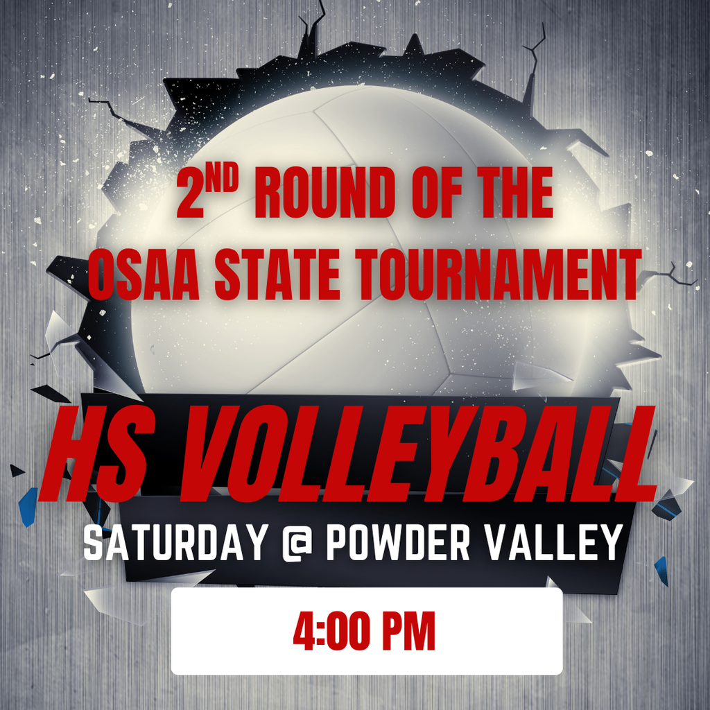 CONGRATULATIONS AND GOOD LUCK to our Elkton High School Volleyball Team as they advance to the 2nd round of OSAA State Playoffs. We will travel to Powder Valley and compete on Saturday, November 1st, at 4:00 p.m.  You can purchase your tickets in advance and follow the state tournament bracket by visiting the links on our website at https://www.elkton.k12.or.us/page/athletic-schedules.  LET'S GO ELKS!