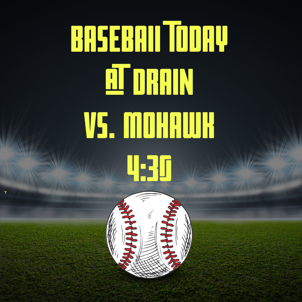 GOOD LUCK to our North Douglas/Elkton Baseball Team as they compete today in Drain vs. Mohawk at 4:30.  Let's Go Team!