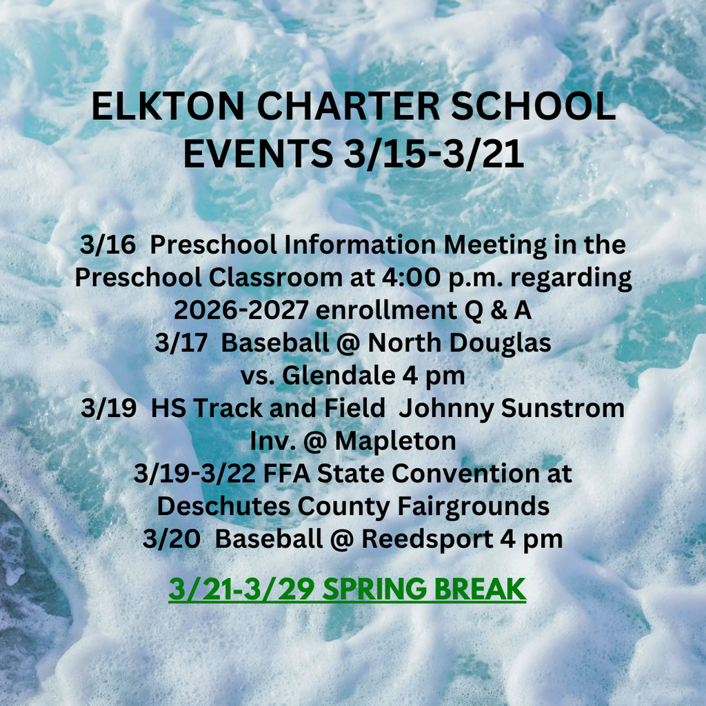 This week's activities