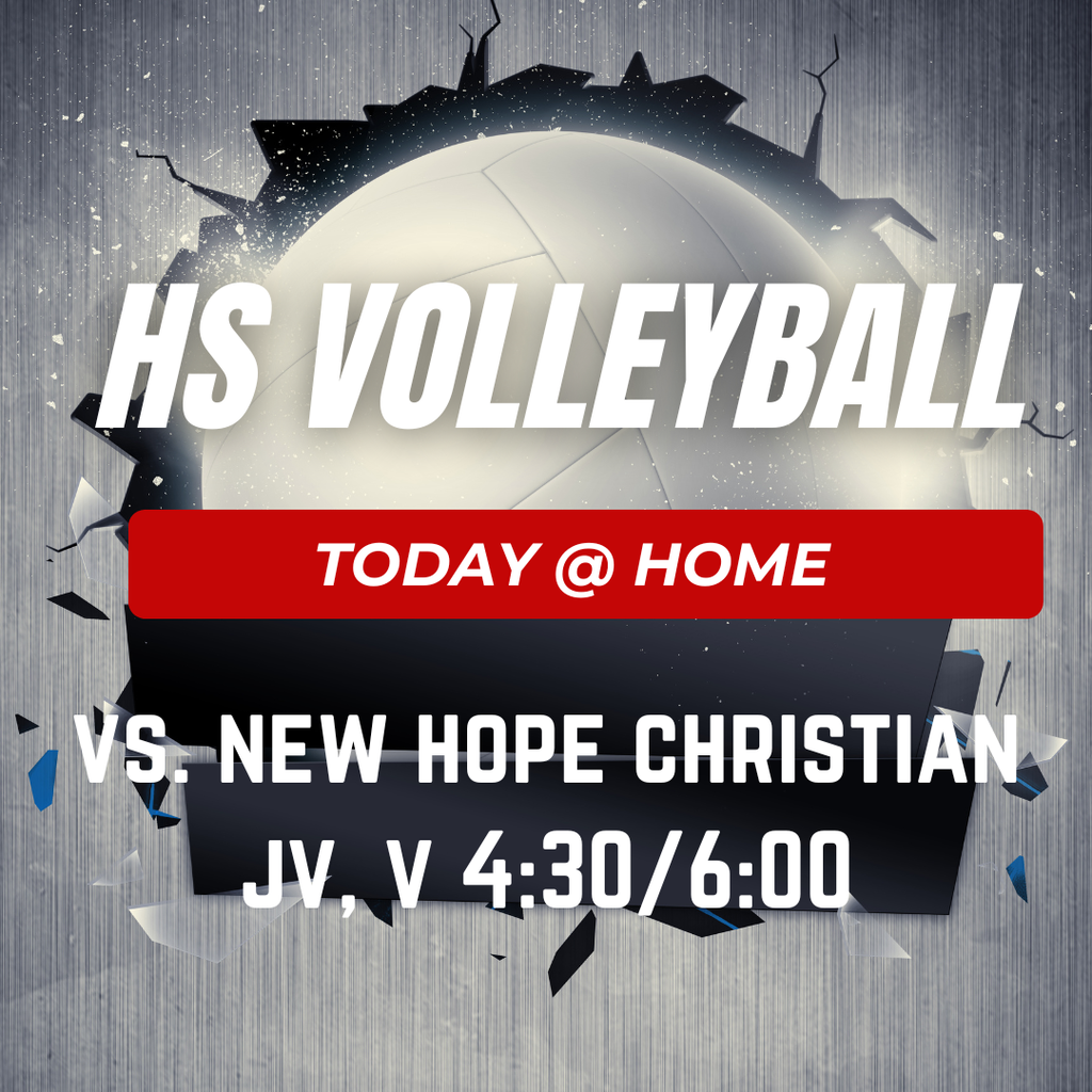 GOOD LUCK to our EHS Volleyball Team as they host New Hope Christian today!