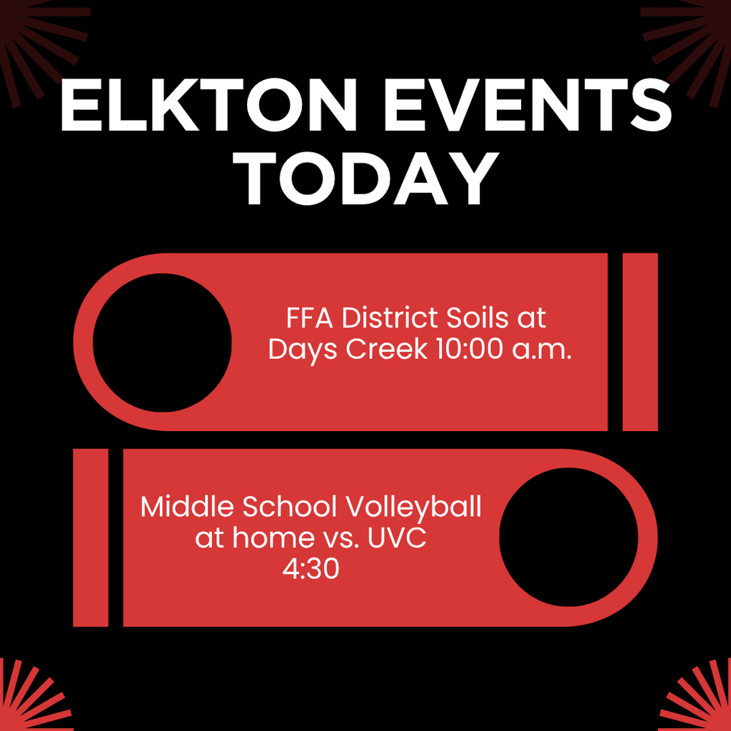 Events for the Elkton Charter School today!