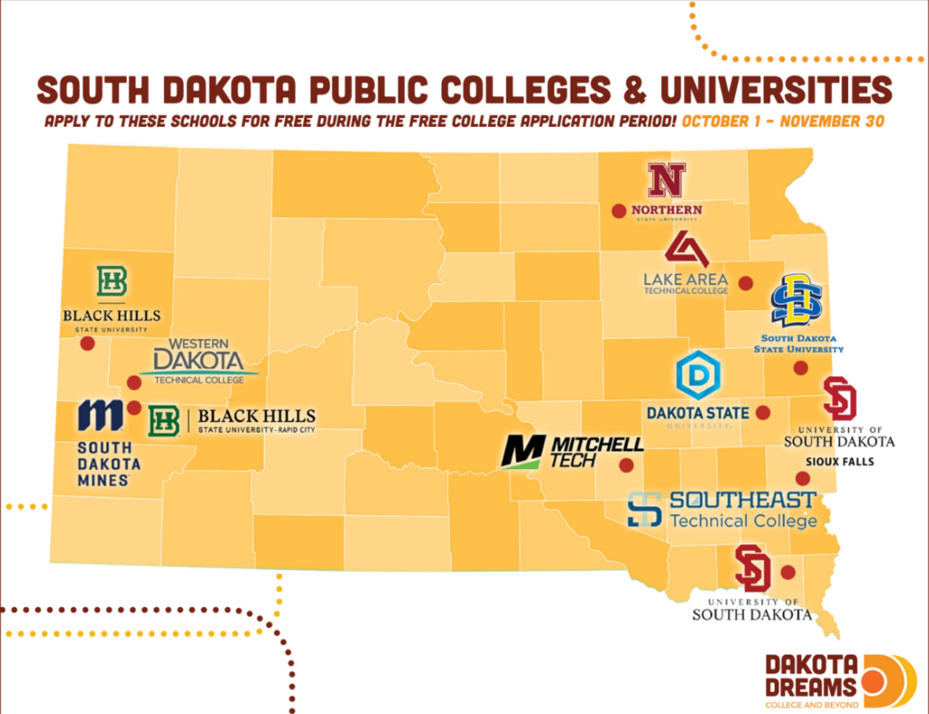 SD free college app map