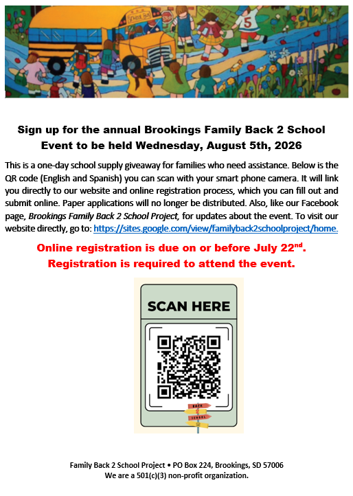 Back 2 School Project flyer
