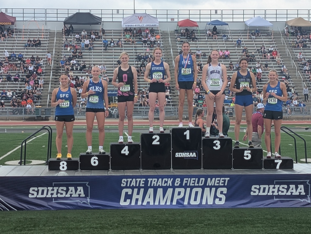 Top 8 in the girls 100 meter hurdles 