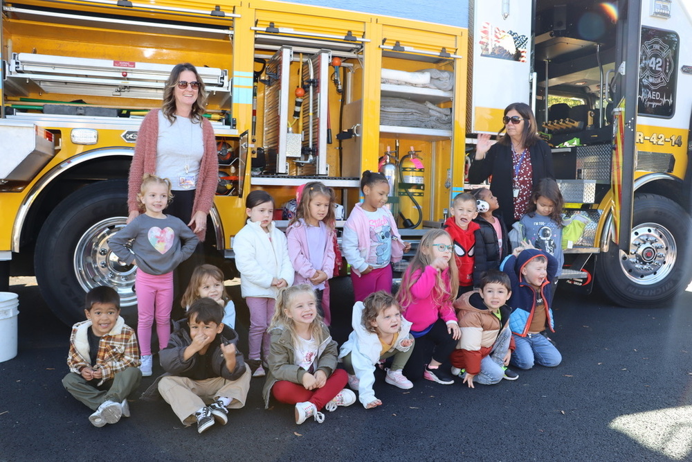 Students learn about fire safety