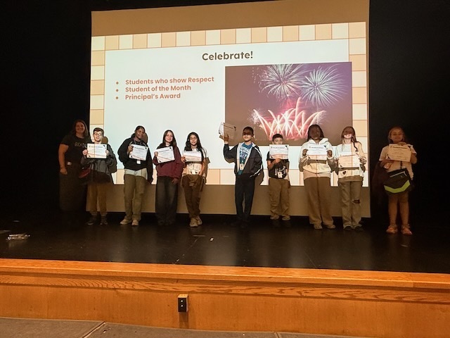 Students celebrated at Grade 7/8 monthly meeting