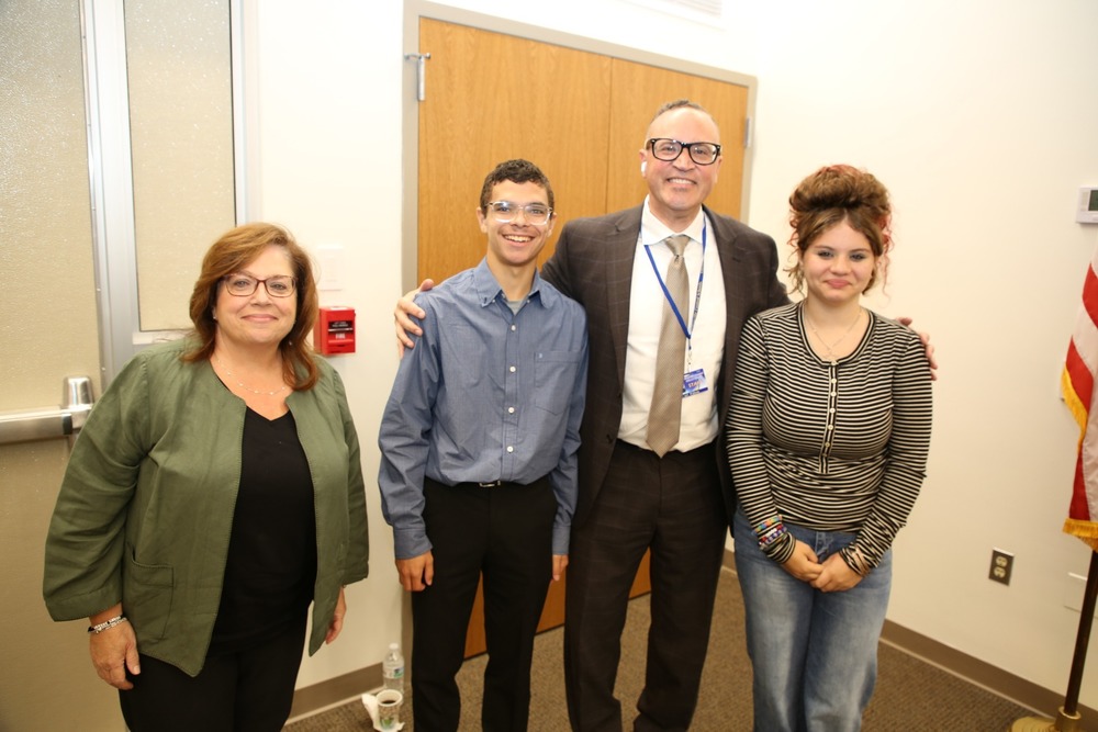 District administrators and student board members