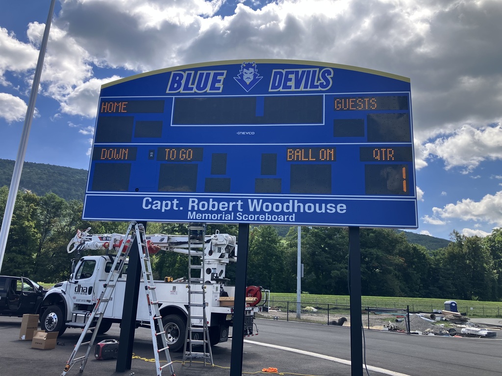New scoreboard being installed
