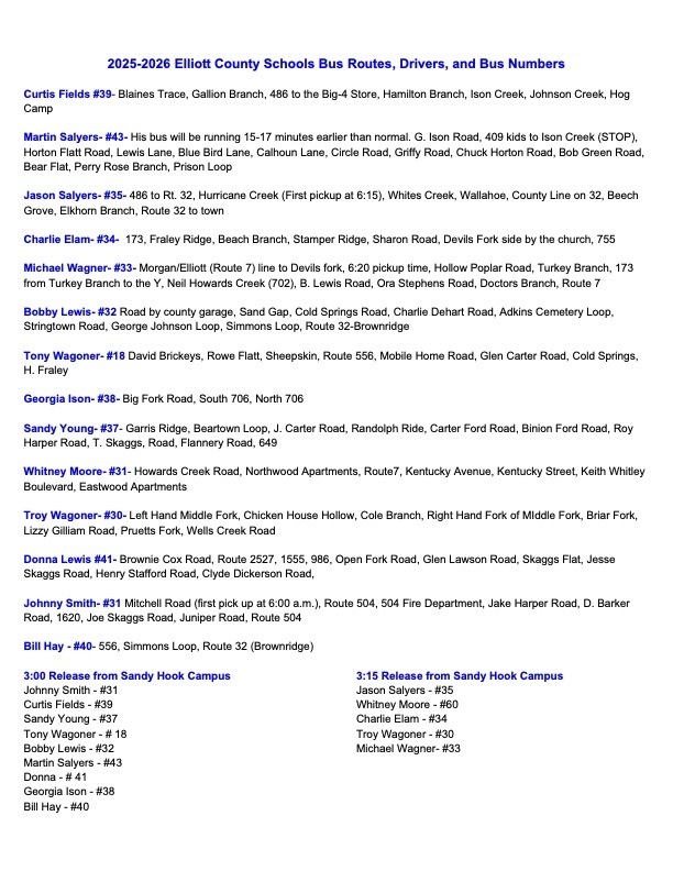 Bus Routes