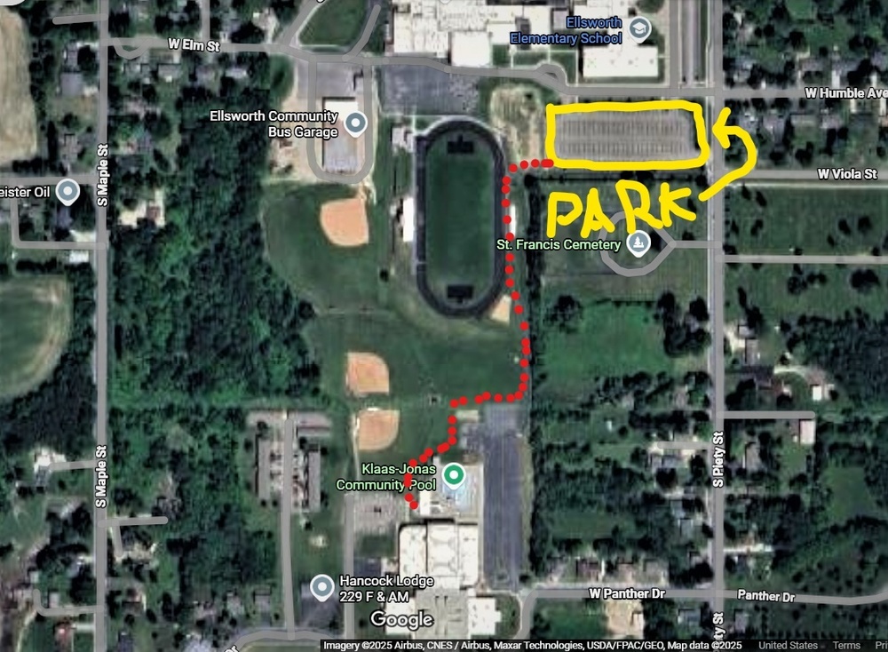 PARKING LOT CLOSED 8/4/25
