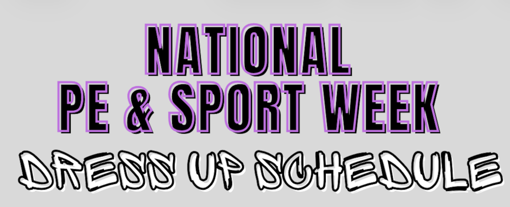 national pe & sport week dress up schedule