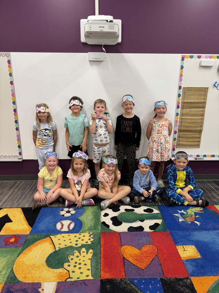 🎉 Mrs. Therriault’s kindergarteners wrapped up Jump Start this week with lots of fun and learning!  They’ve been busy practicing their fine motor skills using playdoh and beads, and today they celebrated their last day in style — wearing pajamas and making their own sleep masks! 💤💜  We can’t wait to see all of our students back in the building very soon! #PantherPride #JumpStart #KindergartenReady