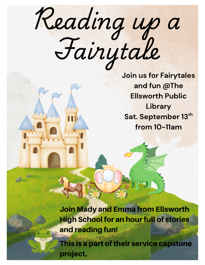 📚 Join us this Saturday at the public library for an hour of story time with two of our Ellsworth High School students! This is part of their capstone project, and they’re excited to read, share, and inspire our youngest Panthers.