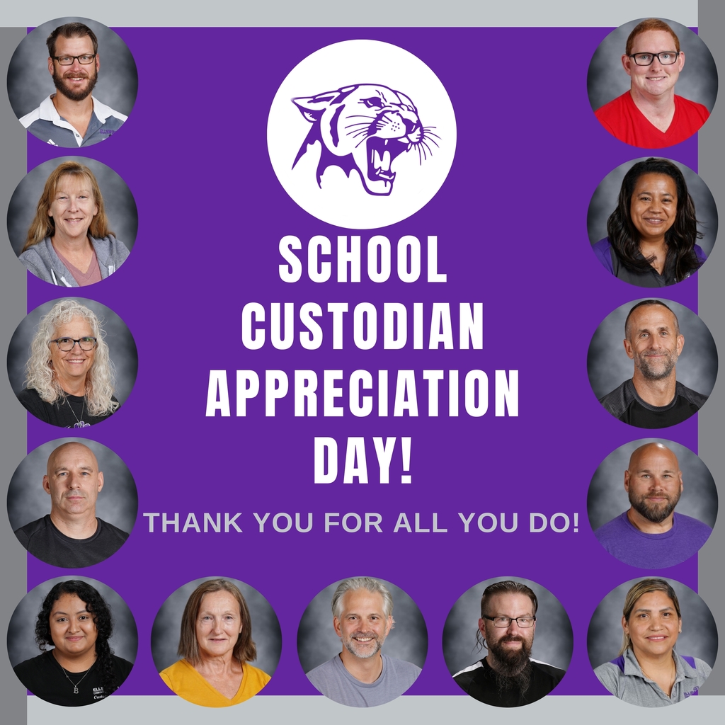 🌟 Today is School Custodial Appreciation Day! 🌟  We are so thankful for our hardworking custodial crew—this year more than ever after a busy summer of construction. With hundreds of kids in and out of each building every single day, they keep our schools looking amazing.  Thank you for all you do to keep our buildings clean, safe, and welcoming for students and staff. 💜🐾  #PantherPride #CustodialAppreciationDay