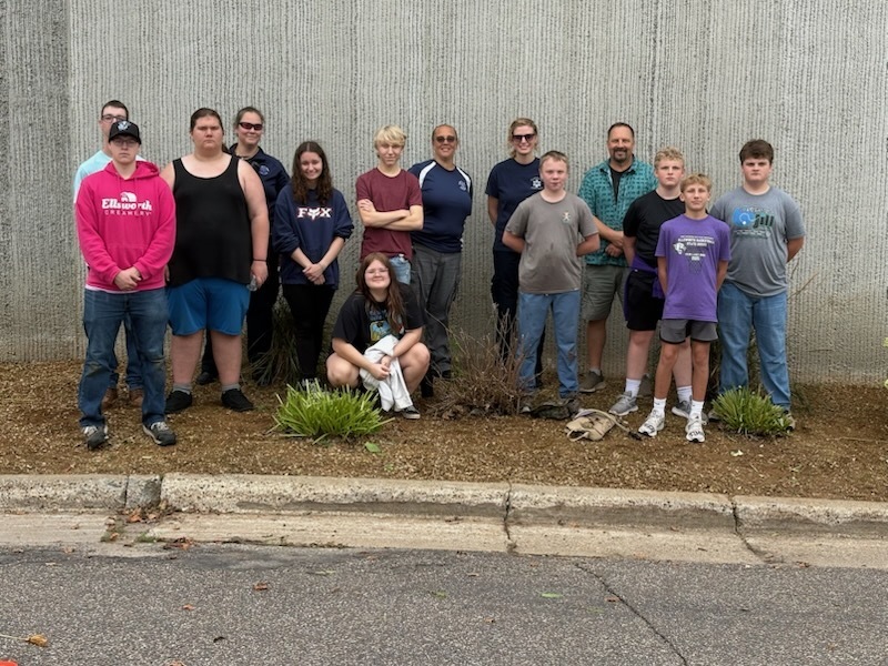 On September 22nd, 2025 EHS held their annual Day of Service. All 9th, 10th and 12th graders reported to 34 sites in the community and surrounding areas. Some of the sites included Camp Pepin, Pierce County Fairgrounds, Habitat for Humanity, Elsie’s Barnyard, and highway clean up. A number of students also worked with community members on service learning capstone projects and helped with garbage clean up. Some painted benches at Summit Park while others worked on the ballfields at Brown Field in Hager City. We are so grateful to all of our community partners for their help with projects and encouraging our students in making connections and learning new skills!