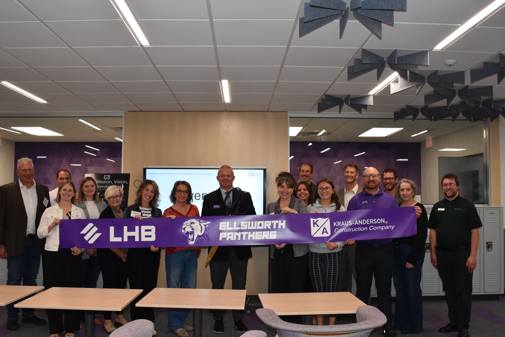 Last week we proudly held the Ribbon Cutting Ceremony for the renovations at Ellsworth Middle School and High School! 🏫✨ It’s amazing to see the project nearly complete—with just a few finishing touches left—and we couldn’t be more proud of how everything has turned out. These updates open the door to incredible new opportunities for our students! 💜🐾  A heartfelt thank you to everyone who helped make this project possible, including our school board members, administrators, staff, the Ellsworth Chamber ambassadors and members, community members, Kraus-Anderson, LHB, LHI, OEM, and the Village of Ellsworth. Your support and dedication to our schools and students make all the difference!  #PantherPride